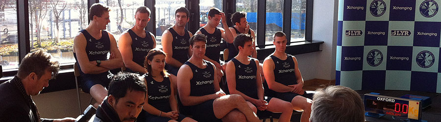 Oxford's crew at the Boat Race weight-in